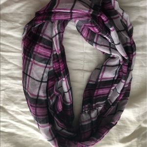 BOGO Purple Plaid Circle Scarf